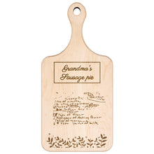Load image into Gallery viewer, Personalized Handwritten Recipe Paddle Cutting Board