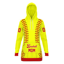Load image into Gallery viewer, Softball Personalized Long Hoodie Yellow