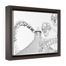 Load image into Gallery viewer, Art Sketch Wall Art Print Wildwood NJ Boardwak Roller Coaster & Ferris Wheel