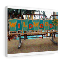 Load image into Gallery viewer, Gouache Digital Art painting Wildwood NJ Bench Wall Art Print
