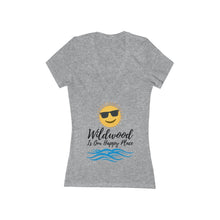 Load image into Gallery viewer, Wildwood Is Our Happy Place Women's Jersey Short Sleeve Deep V-Neck Tee