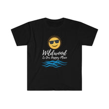 Load image into Gallery viewer, Wildwood is our Happy Place Men's Fitted Short Sleeve Tee