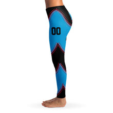 Load image into Gallery viewer, Miami Personalized Leggings Black & Blue