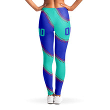 Load image into Gallery viewer, Personalized Leggings Blue and Turquoise