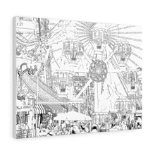 Load image into Gallery viewer, Art Sketch Wall Art Print Morey's Piers Wildwood New Jersey Black & White