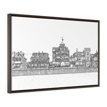 Load image into Gallery viewer, Black & White Art sketch Cape May NJ Beach Wall Art Print Panoramic
