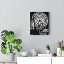 Load image into Gallery viewer, Black and White Photography Wall Art Print Morey's Piers Ferris wheel