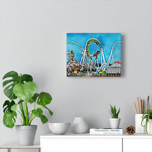 Load image into Gallery viewer, Oil Painting Wall Art Print Wildwood Moreys Piers Beach Sky