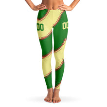 Load image into Gallery viewer, Personalized Leggings Green and Yellow