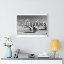 Load image into Gallery viewer, Wildwood NJ Crest Sign Black and White Photography Wall Art Print