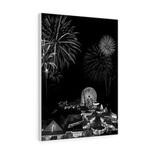 Load image into Gallery viewer, Wildwood New Jersey fireworks Black and White Wall Art Print