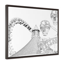 Load image into Gallery viewer, Art Sketch Wall Art Print Wildwood NJ Boardwak Roller Coaster & Ferris Wheel
