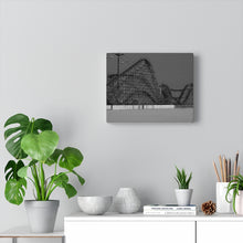 Load image into Gallery viewer, Wildwood Wooden Roller Coaster Black and White Photography Wall Art Print