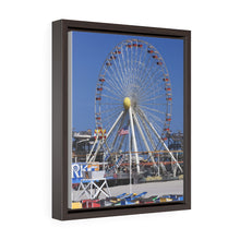 Load image into Gallery viewer, Canvas Print Wildwood Jersey Shore Morey's Piers Amusement Park Rides Ferris Wheel Beach