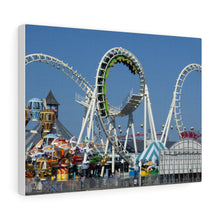 Load image into Gallery viewer, Canvas Print Wildwood Jersey Shore Morey's Piers Amusement Park View