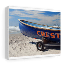 Load image into Gallery viewer, Canvas Print Wildwood Crest On The Beach Lifeguard Boat Ocean View