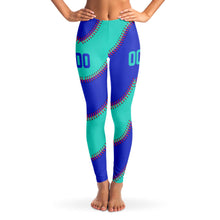 Load image into Gallery viewer, Personalized Leggings Blue and Turquoise