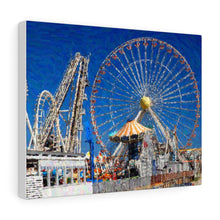 Load image into Gallery viewer, Gouache Digital Art painting Wildwood Jersey shore Morey's Piers Wall Art Print