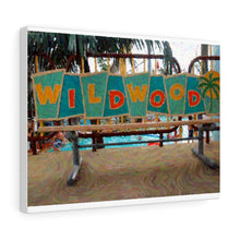 Load image into Gallery viewer, Gouache Digital Art painting Wildwood NJ Bench Wall Art Print
