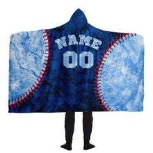 Load image into Gallery viewer, Tampa Bay Baseball Personalized Hooded Blanket Blue