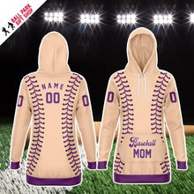 Load image into Gallery viewer, Personalized Long Hoodie Coral & Purple