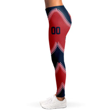 Load image into Gallery viewer, Boston Personalized Leggings Red & Blue