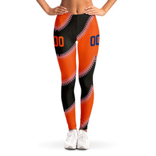 Load image into Gallery viewer, New York Personalized Leggings Black & Orange