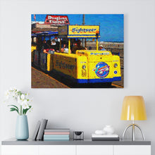 Load image into Gallery viewer, Gouache Digital Art painting Wall Art Print Wildwood Boardwalk Tramcar
