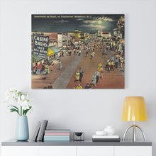 Load image into Gallery viewer, Night Time Wildwood Boardwalk Home Decor Wall Art Print Canvas