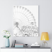 Load image into Gallery viewer, Art Sketch Wall Art Print Wildwood Beach Decor Amusement Park