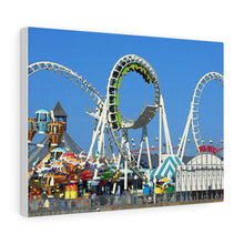 Load image into Gallery viewer, Watercolor Painting Wall Art Print Wildwood Moreys Piers Beach Sky