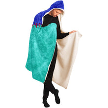 Load image into Gallery viewer, Personalized Baseball Hooded Blanket Blue and Turquoise