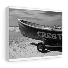 Load image into Gallery viewer, Wildwood Crest Lifeguard Boat Black and White Photography Wall Art Print