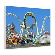 Load image into Gallery viewer, Watercolor Painting Wall Art Print Wildwood Moreys Piers Beach Sky