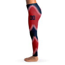 Load image into Gallery viewer, Boston Personalized Leggings Red & Blue