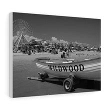 Load image into Gallery viewer, Black and White Photography Wall Art Print Wildwood New Jersey shore beach