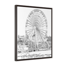 Load image into Gallery viewer, Art Sketch Wall Art Print Wildwood Jersey shore Morey's Piers amusement park Swings Big Ferris Wheel