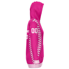 Load image into Gallery viewer, Barbie Baseball Personalized Long Hoodie Pink