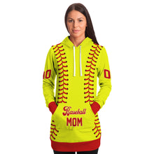 Load image into Gallery viewer, Softball Personalized Long Hoodie Yellow