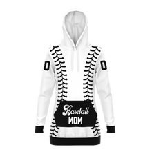 Load image into Gallery viewer, White and Black Personalized Long Hoodie