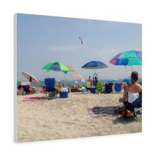 Load image into Gallery viewer, Canvas Print Wildwood Crest New Jersey NJ Sunny Day Beach