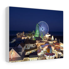Load image into Gallery viewer, Canvas Print Mariners Landing Moreys Piers Wildwood Skyline Night