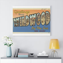 Load image into Gallery viewer, Old Wildwood By The Sea Postcard Home Decor Wall Art Print Canvas