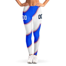 Load image into Gallery viewer, Personalized Leggings Blue & White
