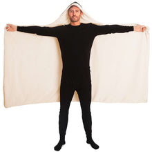 Load image into Gallery viewer, San Francisco Baseball Personalized Hooded Blanket Black & Tan