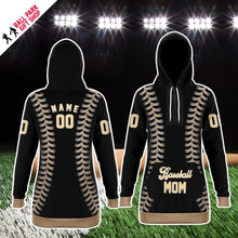 Load image into Gallery viewer, San Francisco Personalized Long Hoodie Black & Brown