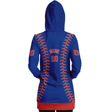 Load image into Gallery viewer, Chicago Blue Baseball Personalized Longline Hoodie