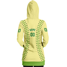 Load image into Gallery viewer, Personalized Long Hoodie Light Yellow and Green