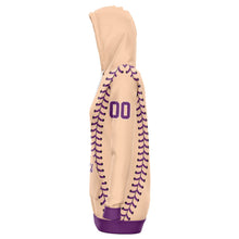 Load image into Gallery viewer, Personalized Long Hoodie Coral & Purple