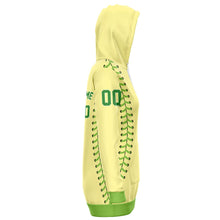 Load image into Gallery viewer, Personalized Long Hoodie Light Yellow and Green